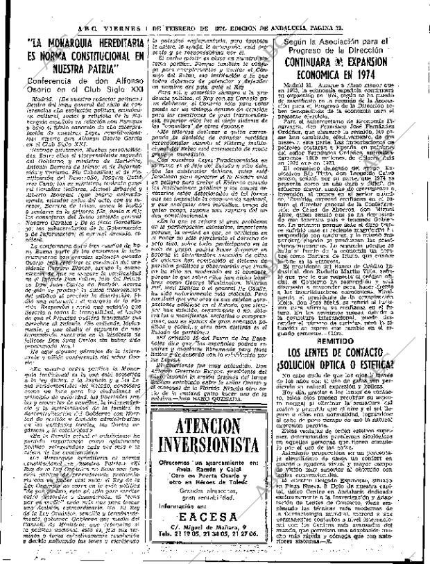 ABC SEVILLA 01-02-1974 página 23
