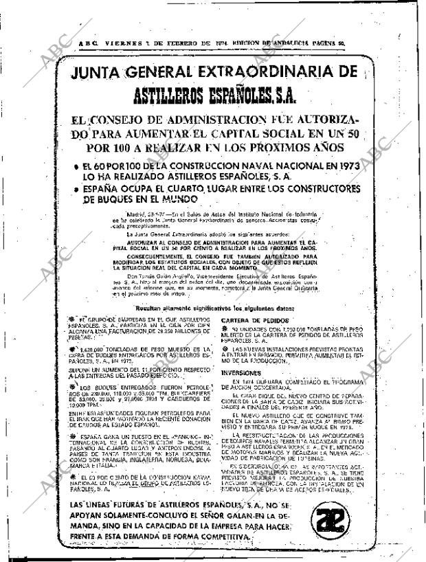ABC SEVILLA 01-02-1974 página 50