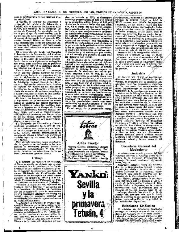 ABC SEVILLA 02-02-1974 página 16