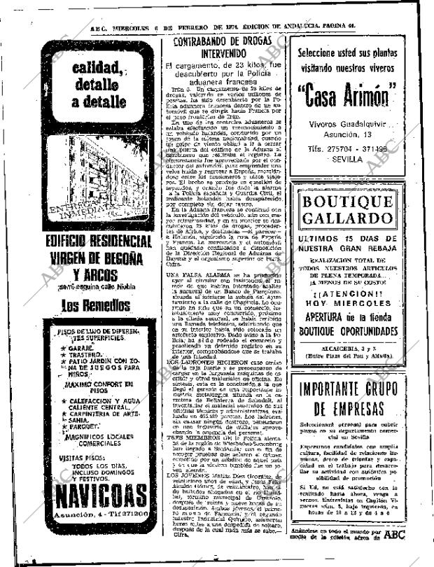 ABC SEVILLA 06-02-1974 página 44