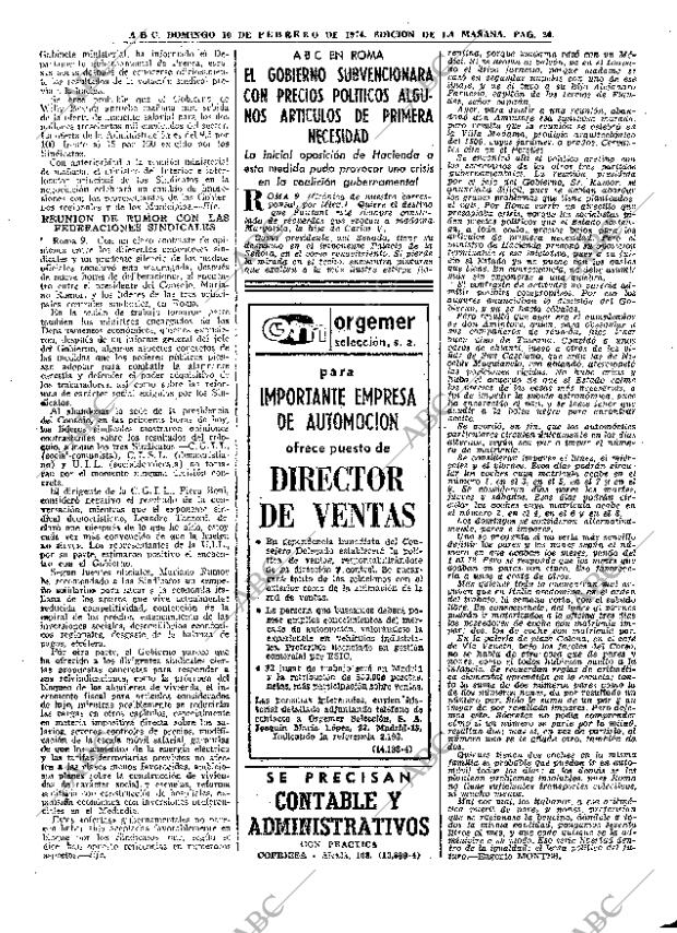 ABC MADRID 10-02-1974 página 20