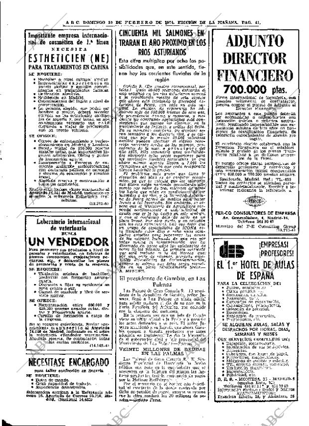 ABC MADRID 10-02-1974 página 41