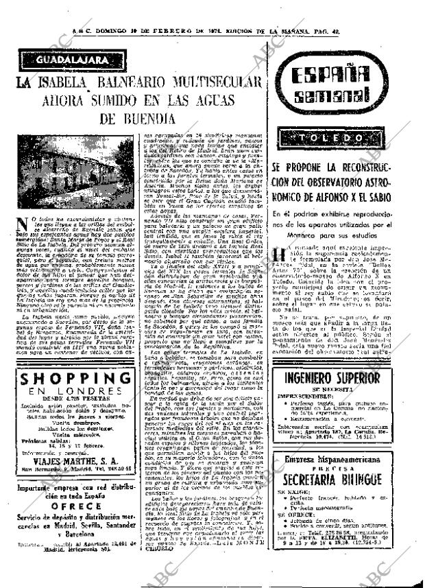 ABC MADRID 10-02-1974 página 42