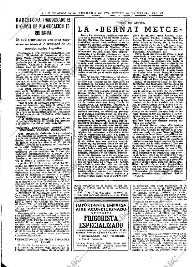 ABC MADRID 10-02-1974 página 45