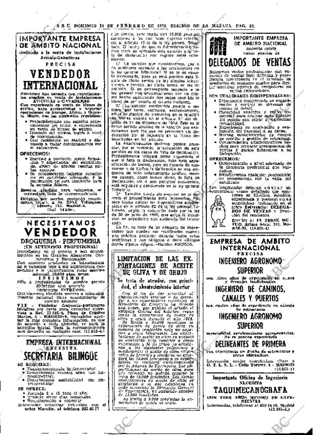 ABC MADRID 10-02-1974 página 60