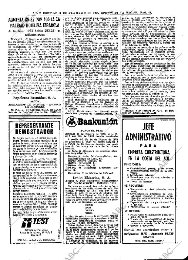 ABC MADRID 10-02-1974 página 64