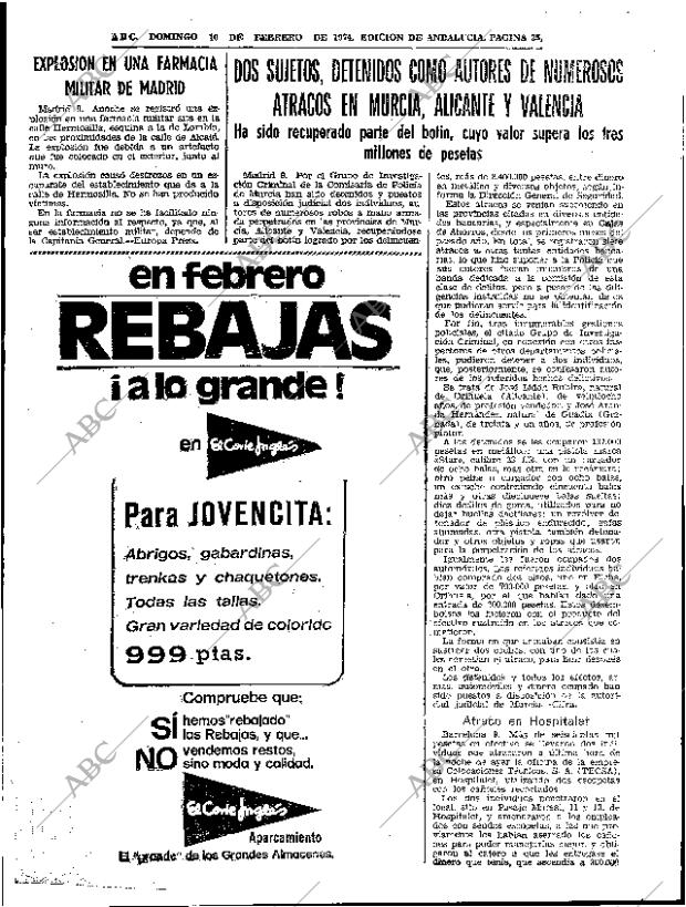 ABC SEVILLA 10-02-1974 página 25