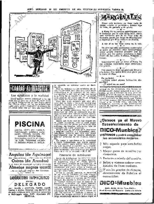 ABC SEVILLA 10-02-1974 página 33