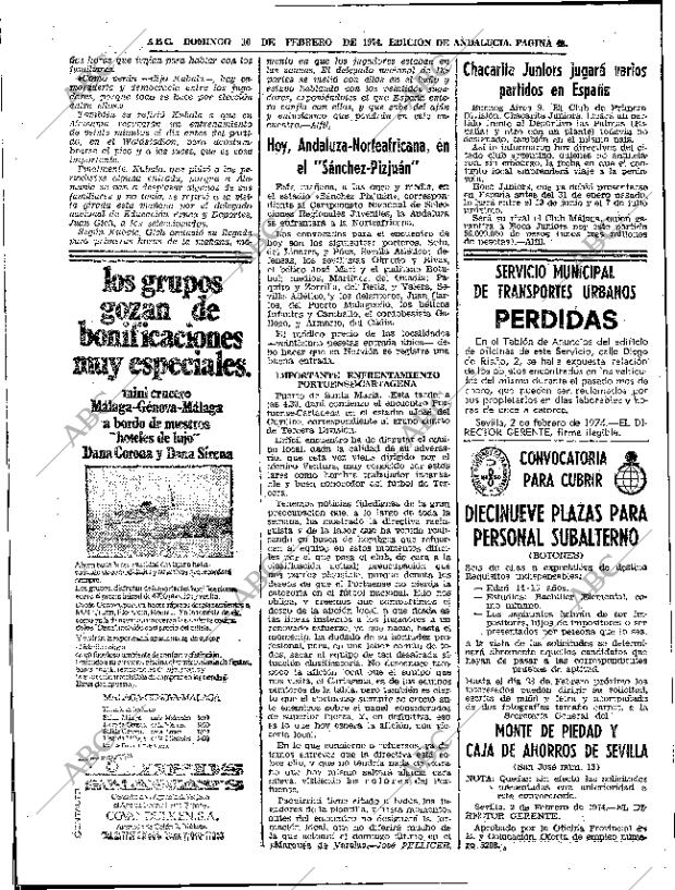 ABC SEVILLA 10-02-1974 página 46