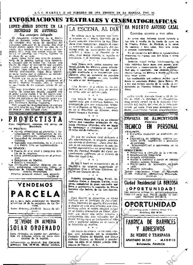 ABC MADRID 12-02-1974 página 85