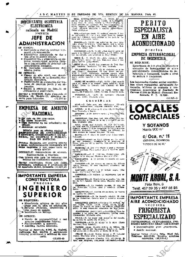 ABC MADRID 12-02-1974 página 92