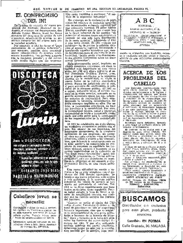 ABC SEVILLA 12-02-1974 página 27