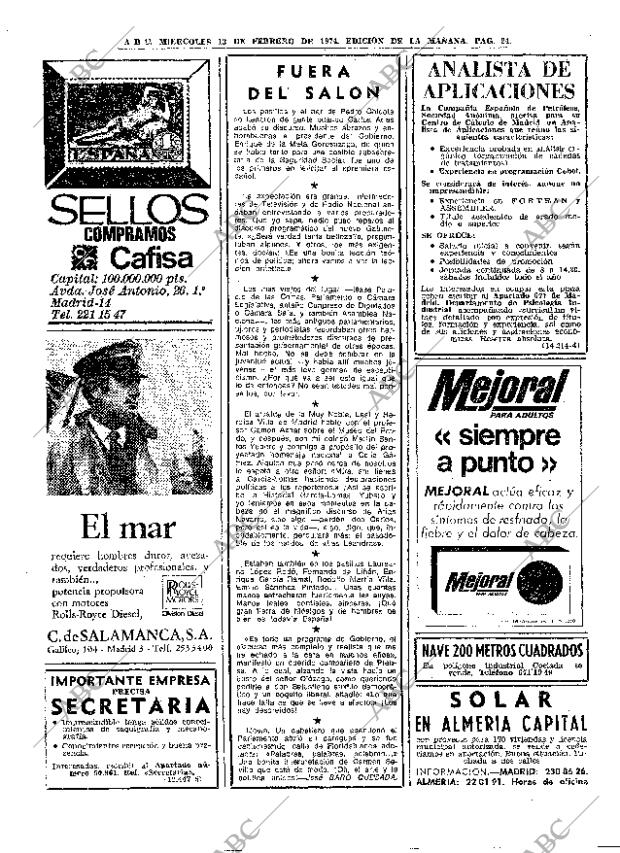 ABC MADRID 13-02-1974 página 24