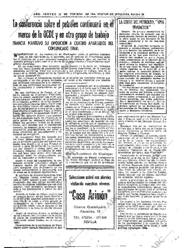 ABC SEVILLA 14-02-1974 página 33