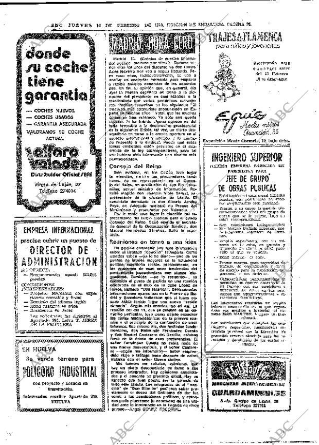 ABC SEVILLA 14-02-1974 página 36