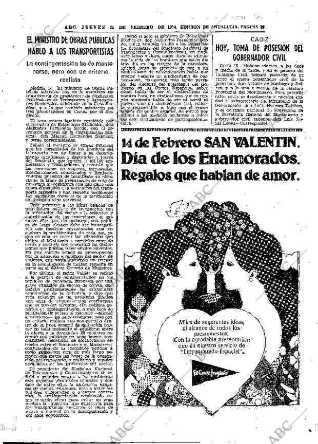 ABC SEVILLA 14-02-1974 página 39