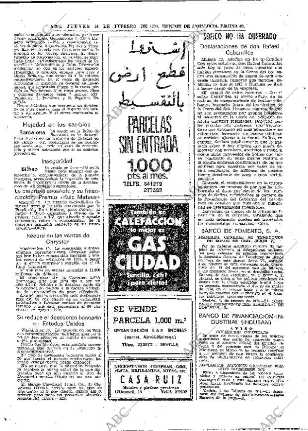 ABC SEVILLA 14-02-1974 página 46