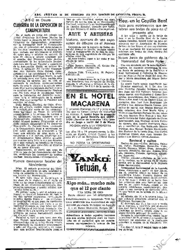 ABC SEVILLA 14-02-1974 página 51