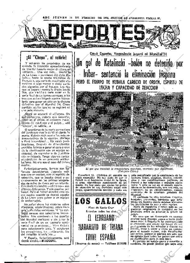 ABC SEVILLA 14-02-1974 página 57