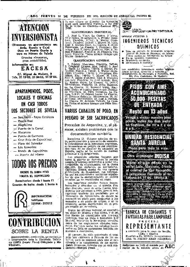 ABC SEVILLA 14-02-1974 página 62