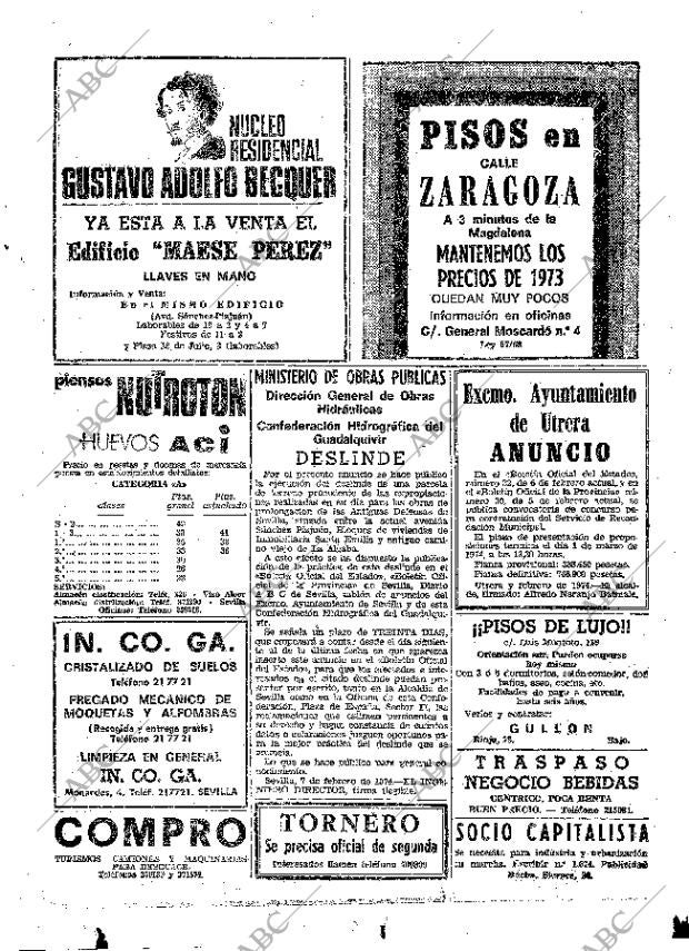 ABC SEVILLA 14-02-1974 página 75