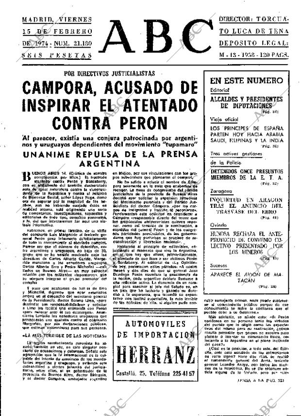 ABC MADRID 15-02-1974 página 21