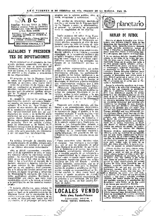 ABC MADRID 15-02-1974 página 22