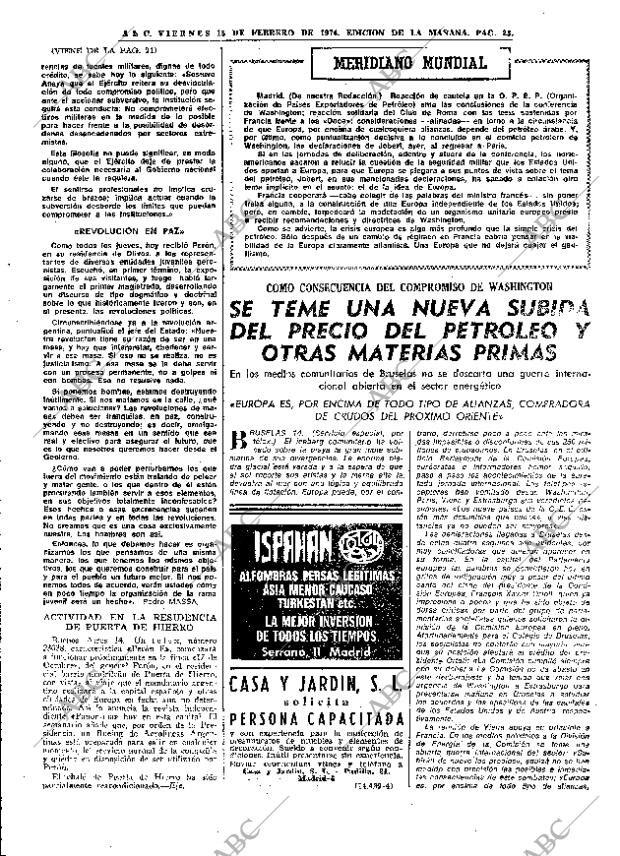ABC MADRID 15-02-1974 página 23