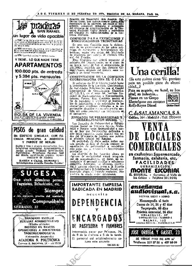 ABC MADRID 15-02-1974 página 34