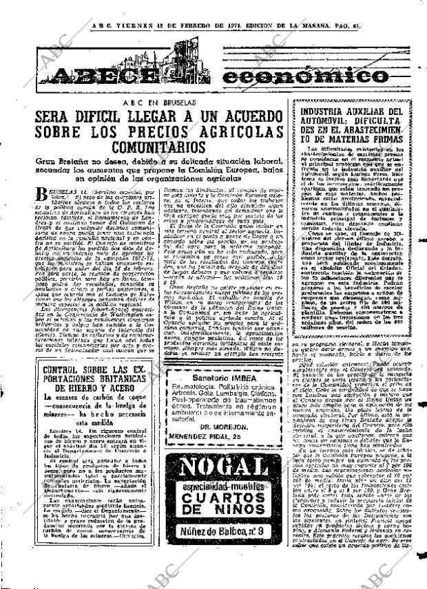 ABC MADRID 15-02-1974 página 61