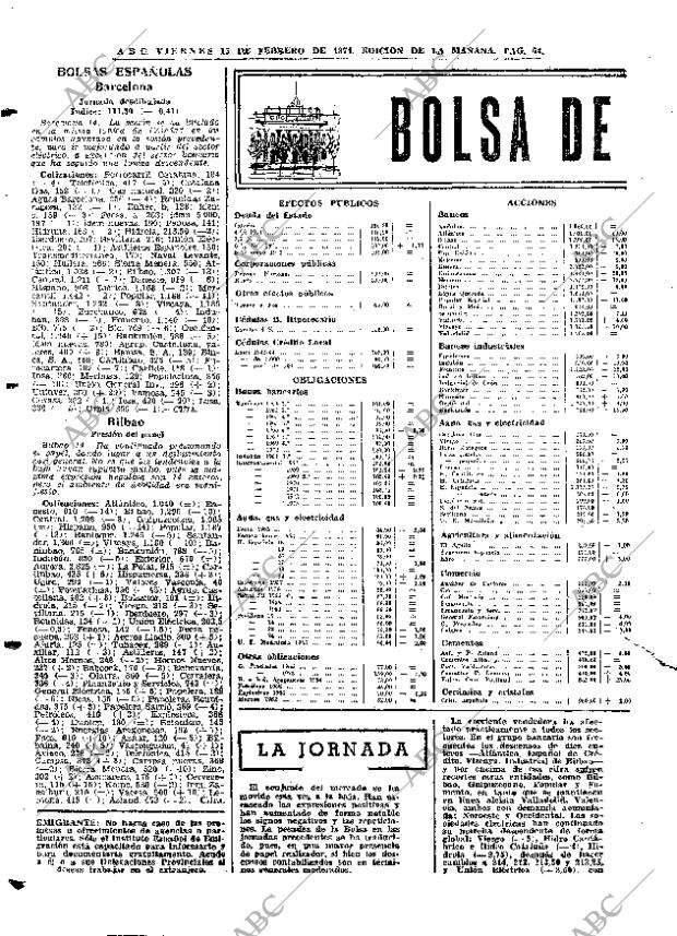 ABC MADRID 15-02-1974 página 64