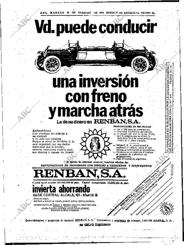 ABC SEVILLA 19-02-1974 página 32