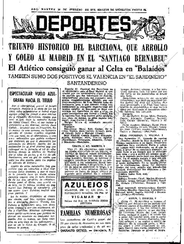 ABC SEVILLA 19-02-1974 página 45