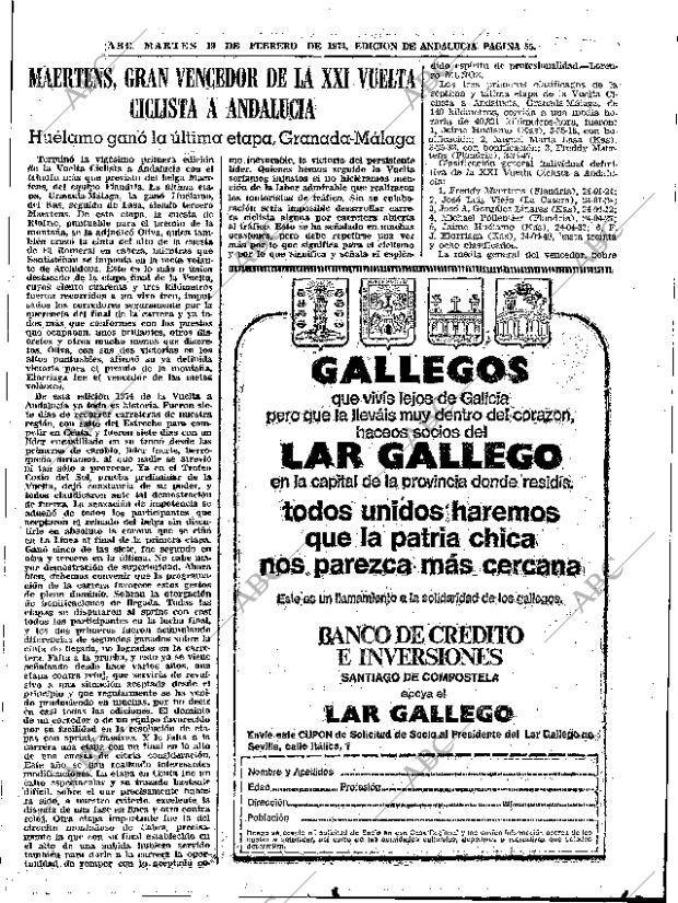 ABC SEVILLA 19-02-1974 página 55