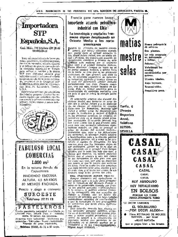 ABC SEVILLA 20-02-1974 página 40