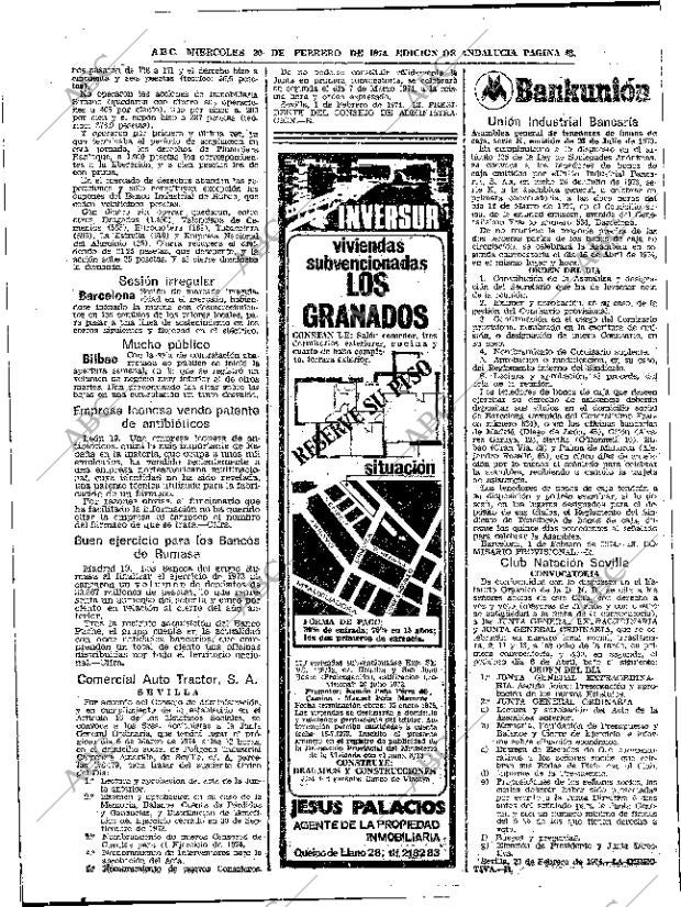 ABC SEVILLA 20-02-1974 página 48