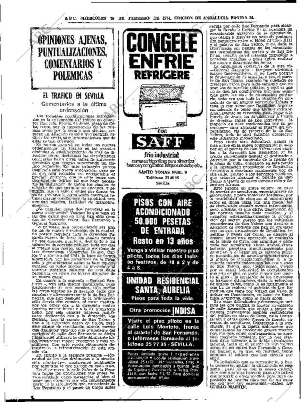 ABC SEVILLA 20-02-1974 página 54