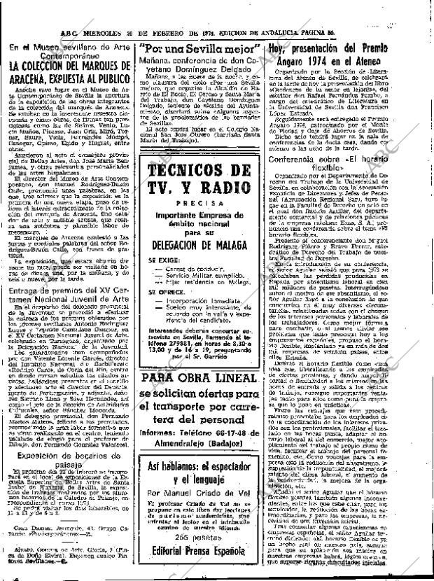 ABC SEVILLA 20-02-1974 página 55