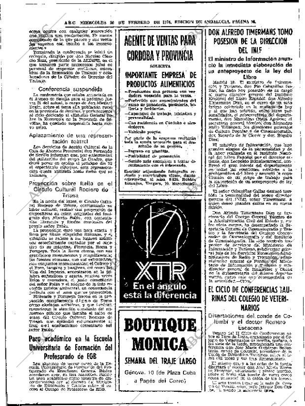 ABC SEVILLA 20-02-1974 página 56