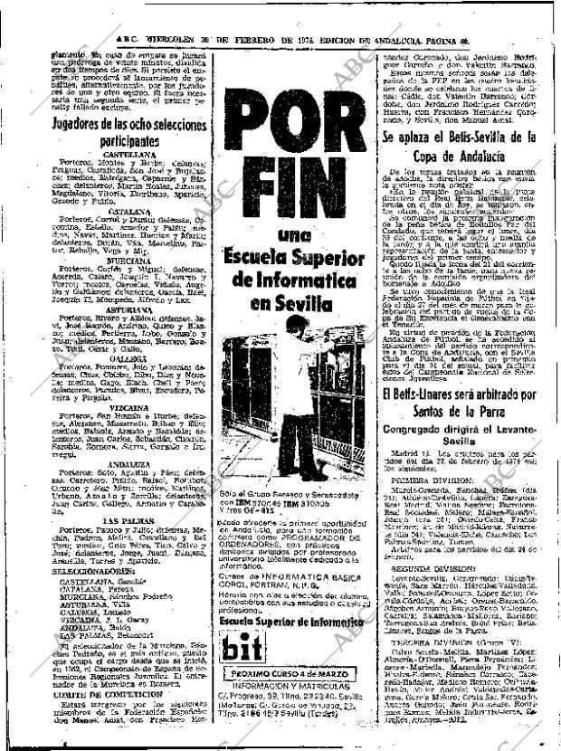 ABC SEVILLA 20-02-1974 página 60