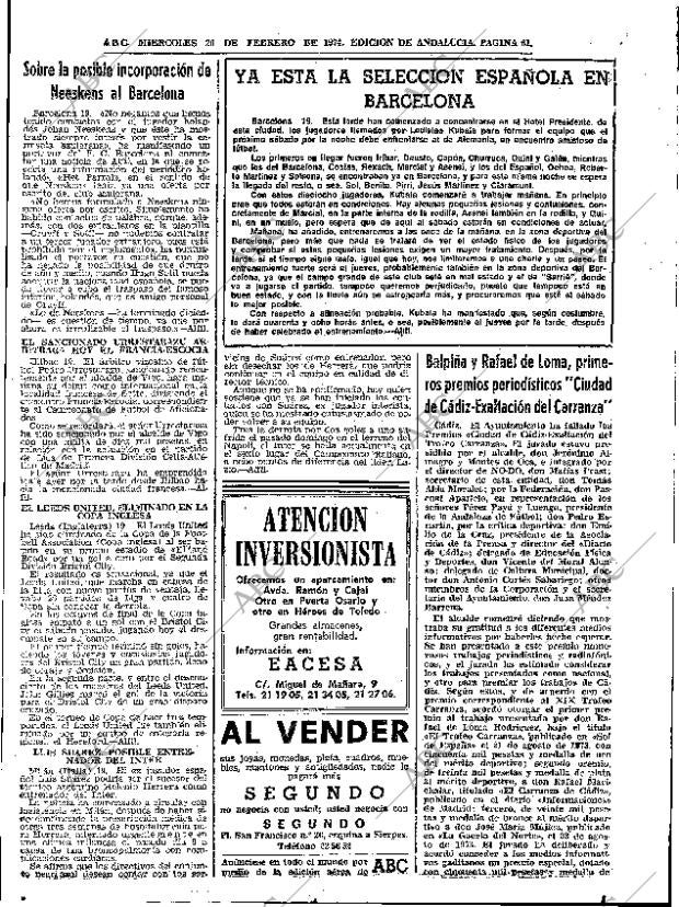 ABC SEVILLA 20-02-1974 página 61