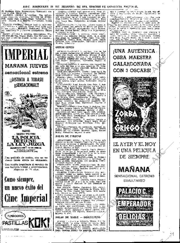 ABC SEVILLA 20-02-1974 página 67