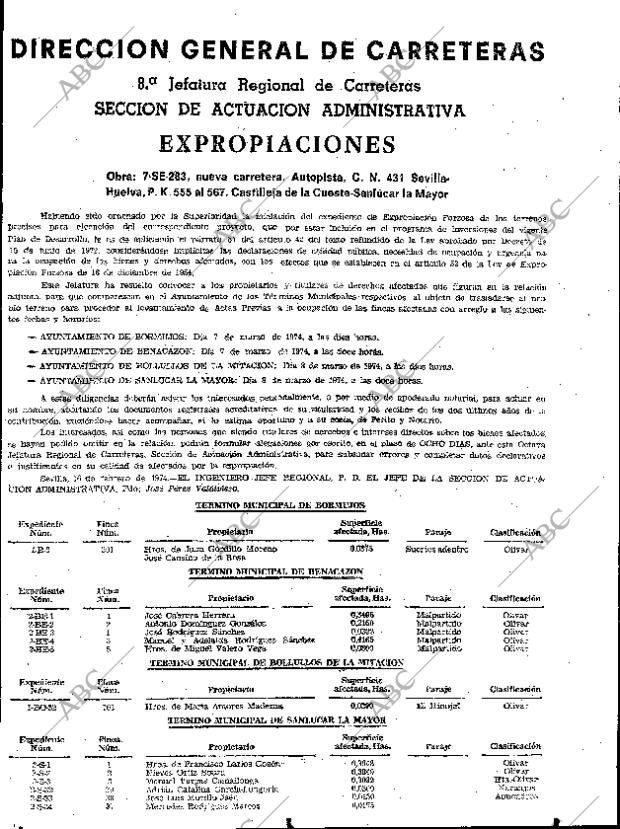 ABC SEVILLA 20-02-1974 página 73