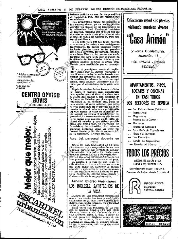 ABC SEVILLA 23-02-1974 página 32