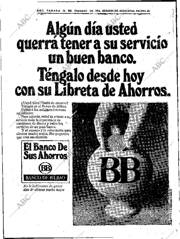 ABC SEVILLA 23-02-1974 página 64