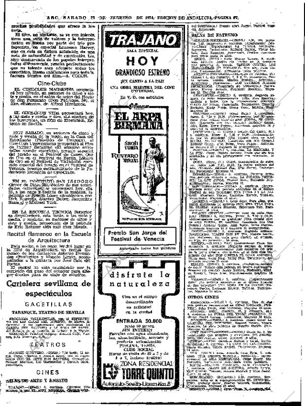 ABC SEVILLA 23-02-1974 página 67