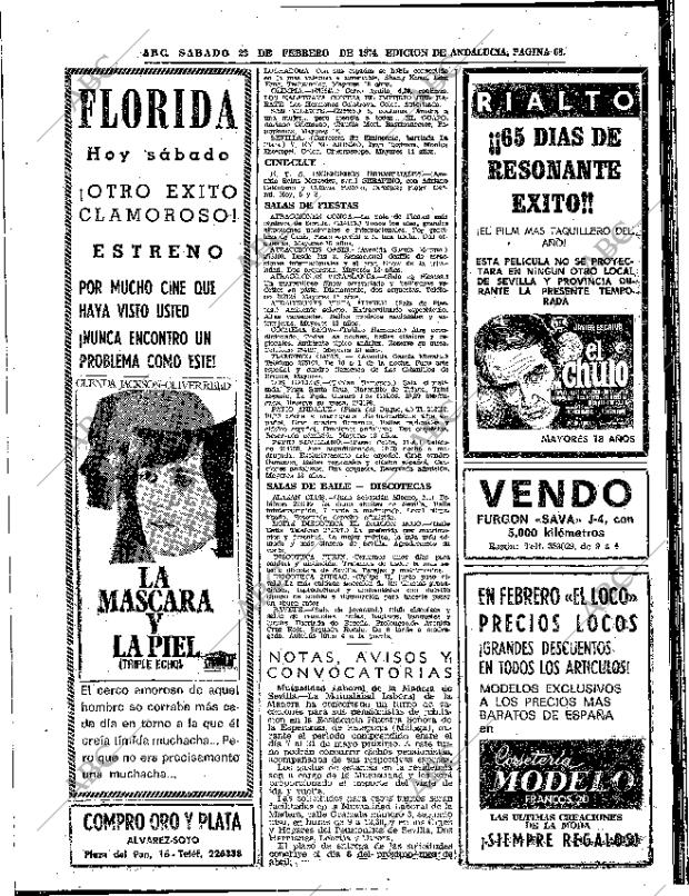 ABC SEVILLA 23-02-1974 página 68