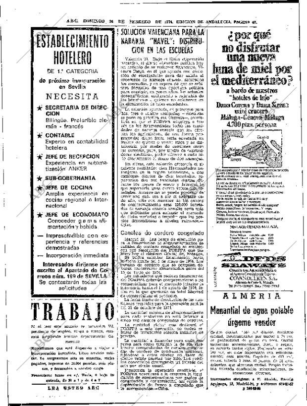 ABC SEVILLA 24-02-1974 página 44