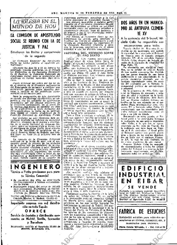 ABC MADRID 26-02-1974 página 33