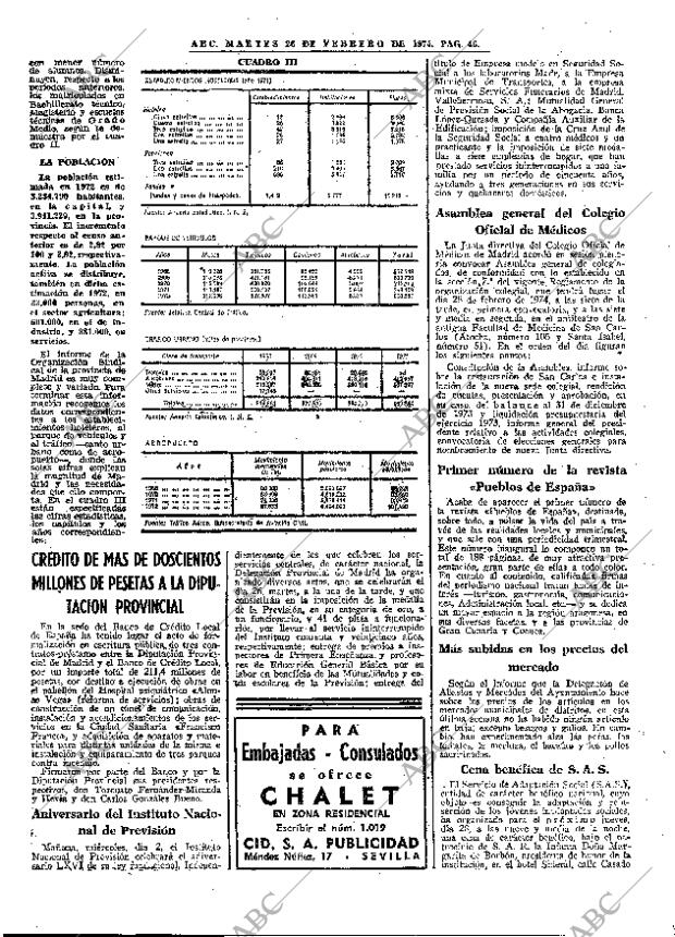 ABC MADRID 26-02-1974 página 46